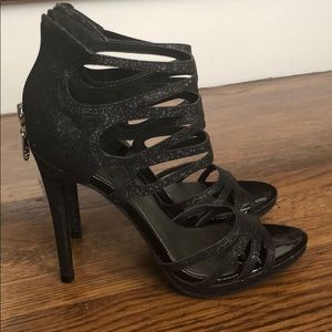 G by Guess Sparkly Black Stilettos